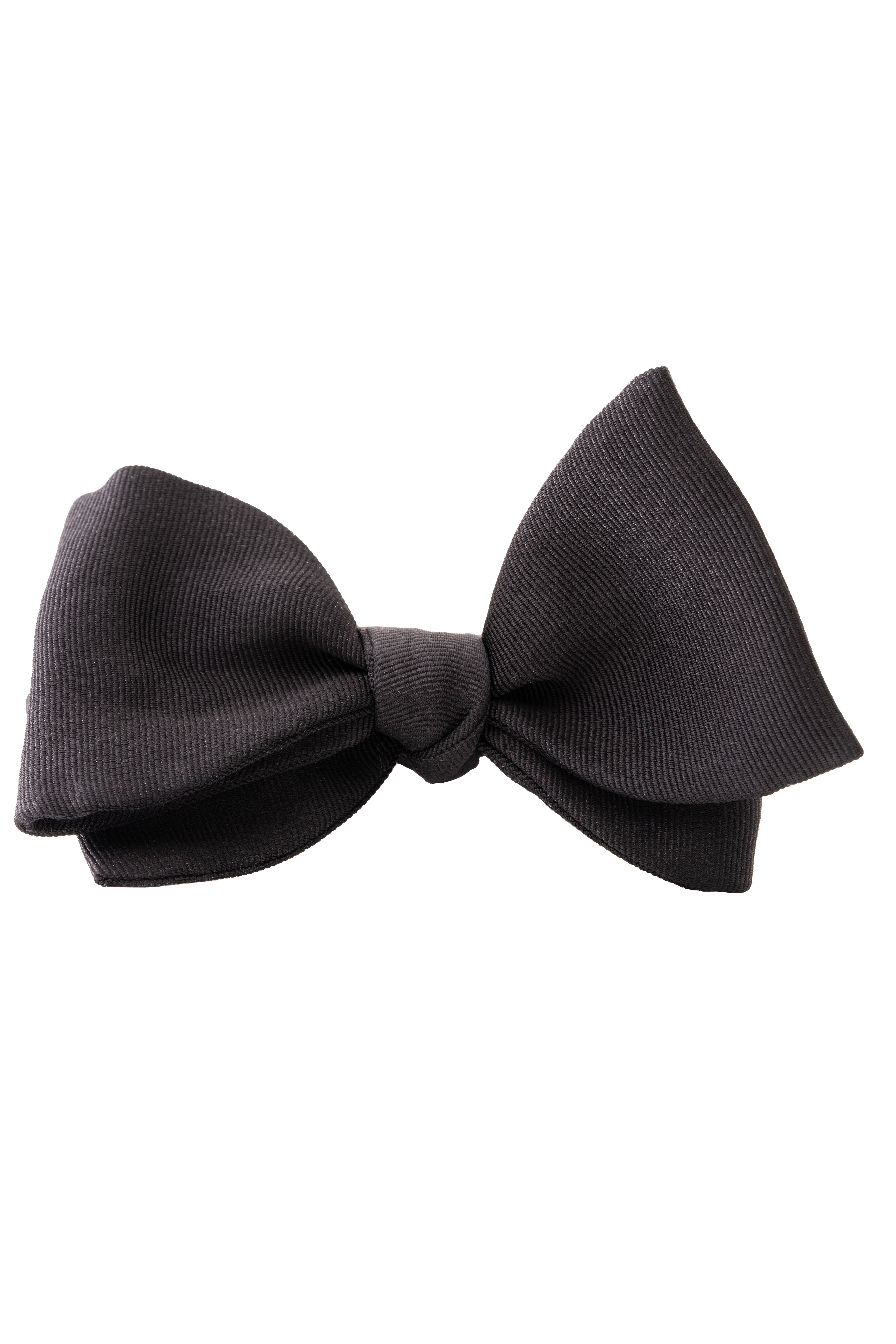 silk bow tie black