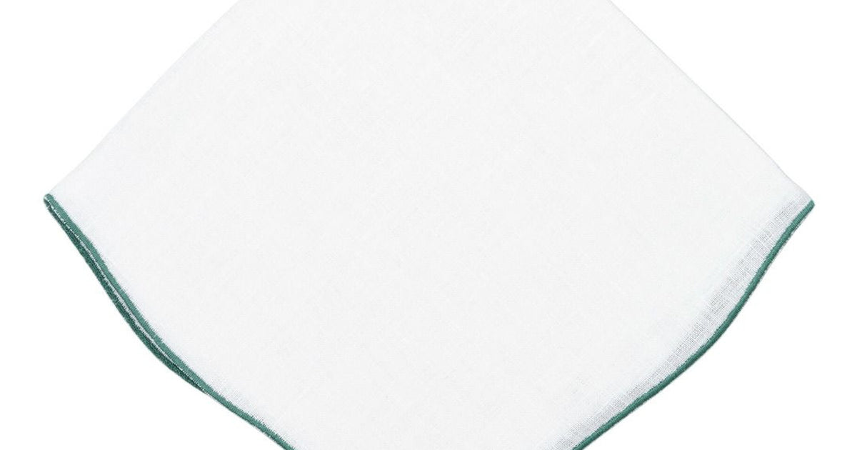 Fort Belvedere Prototype Pocket Square in Mint/Light Lime Green