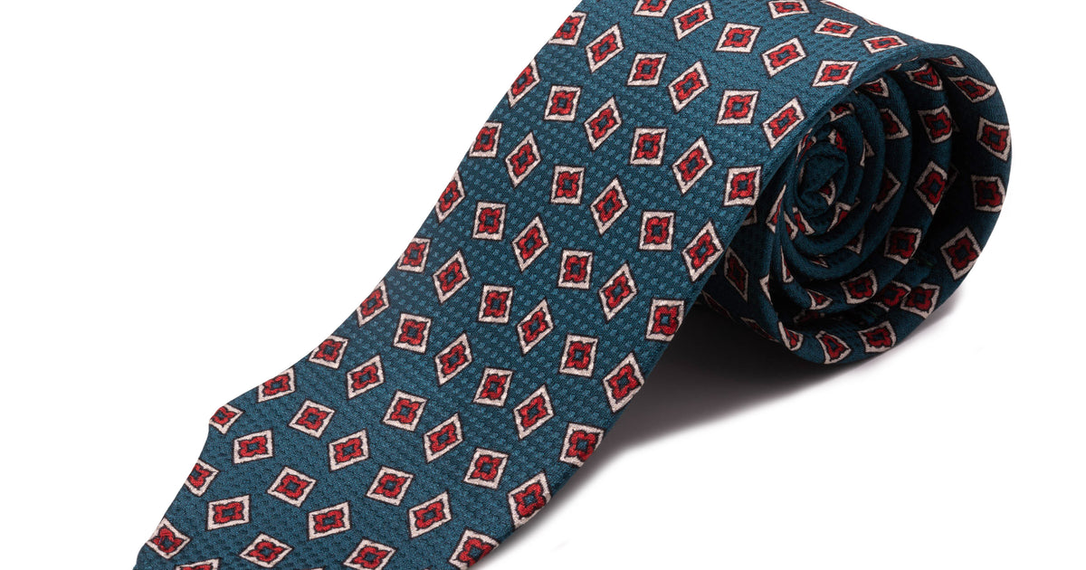 Aqua Green Jacquard Woven Tie
