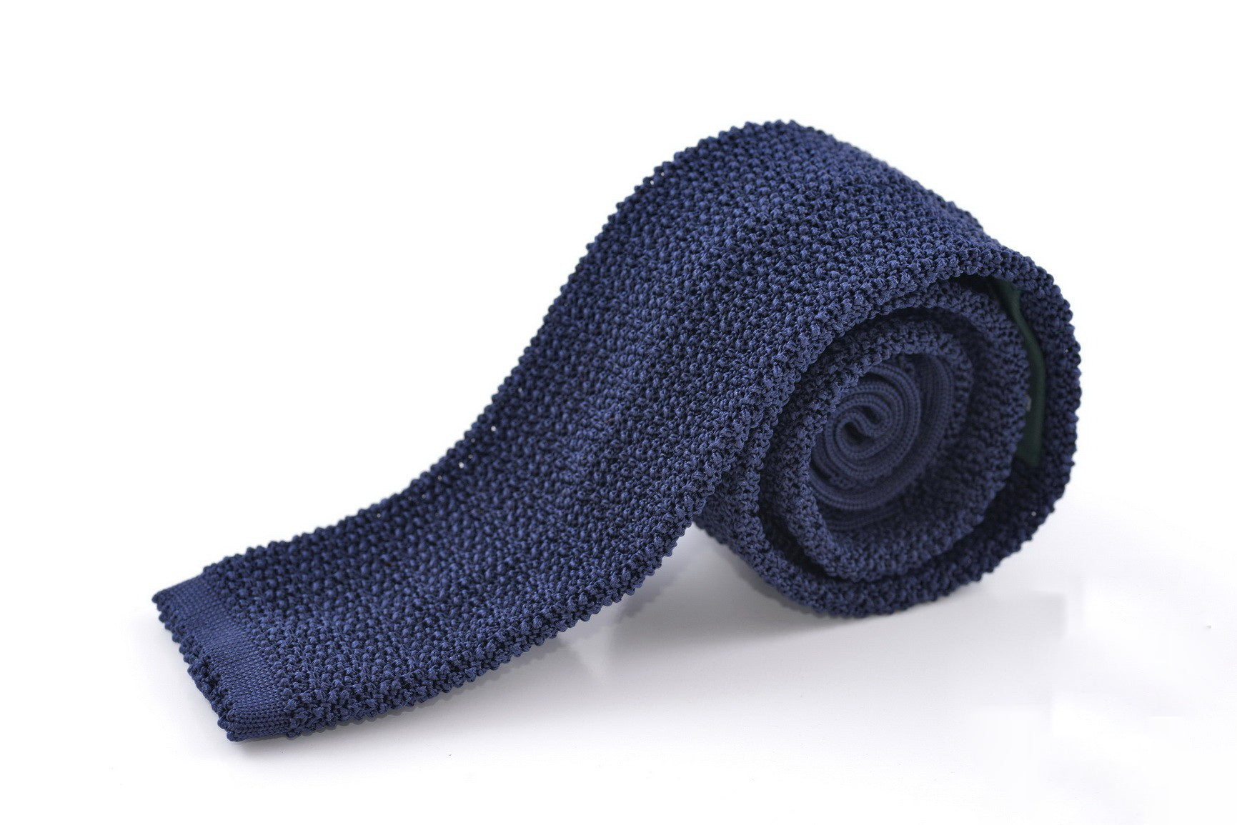 小物 BEAMS F KNIT TIE (Navy silk/cashmere) Solid Knit Tie - Blue | Men's Neck Ties & Clothing Accessories
