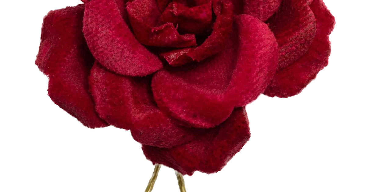 Dark Red Velvet Spray Rose Boutonniere Lapel Pin Flower Fort Belvedere