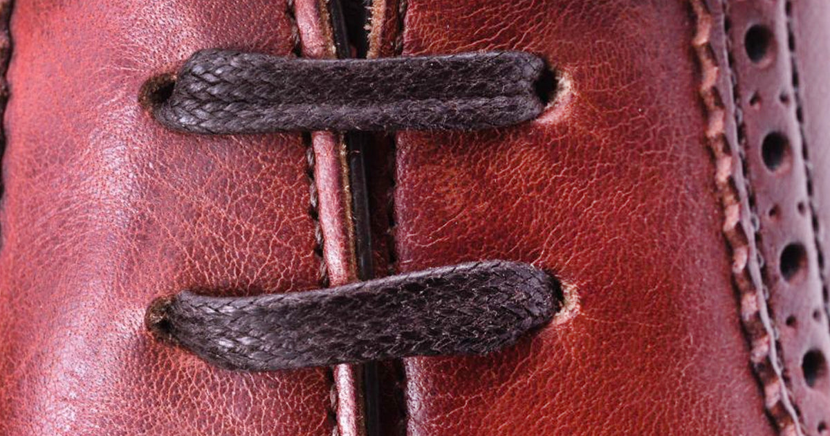 Flat Dark Brown Waxed Cotton Shoelaces