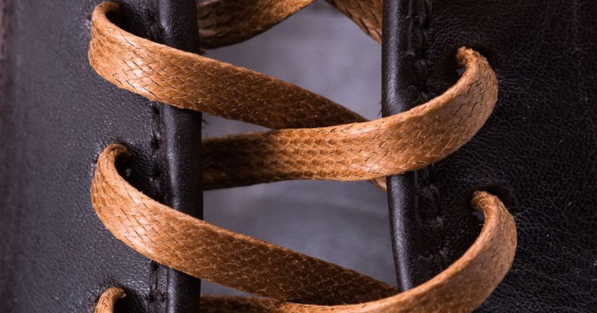 Flat Light Brown Waxed Cotton Shoelaces