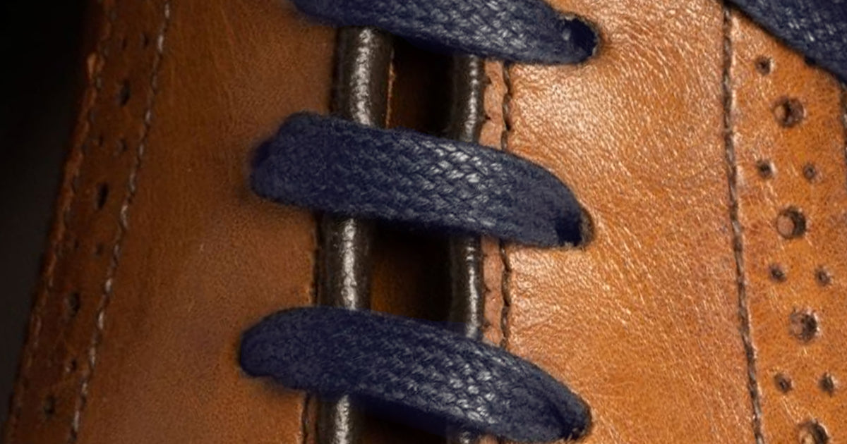 Navy Shoelaces Flat Waxed Cotton - Luxury Dress Shoe Laces by Fort Belvedere Gentleman's Gazette Navy Shoelaces Flat Waxed Cotton - Luxury Dress Shoe Laces by Fort Belvedere Gentleman's Gazette