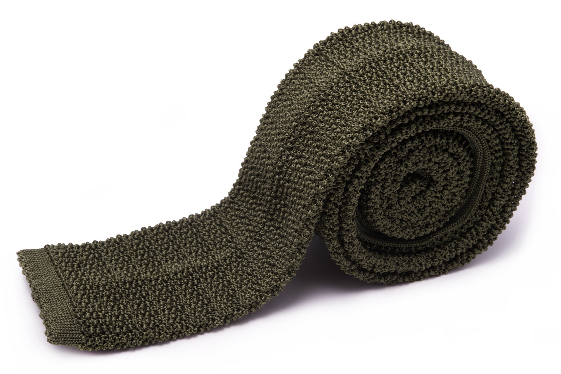 Knit Tie in Olive Green Silk - Fort Belvedere – Gentleman's Gazette