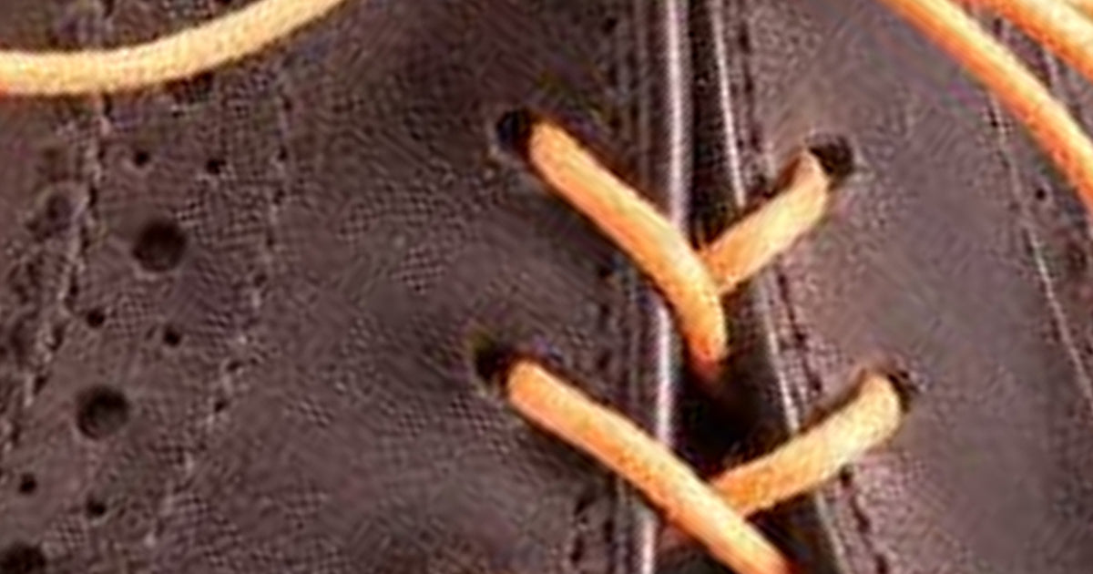 Round Orange Waxed Cotton Shoelaces
