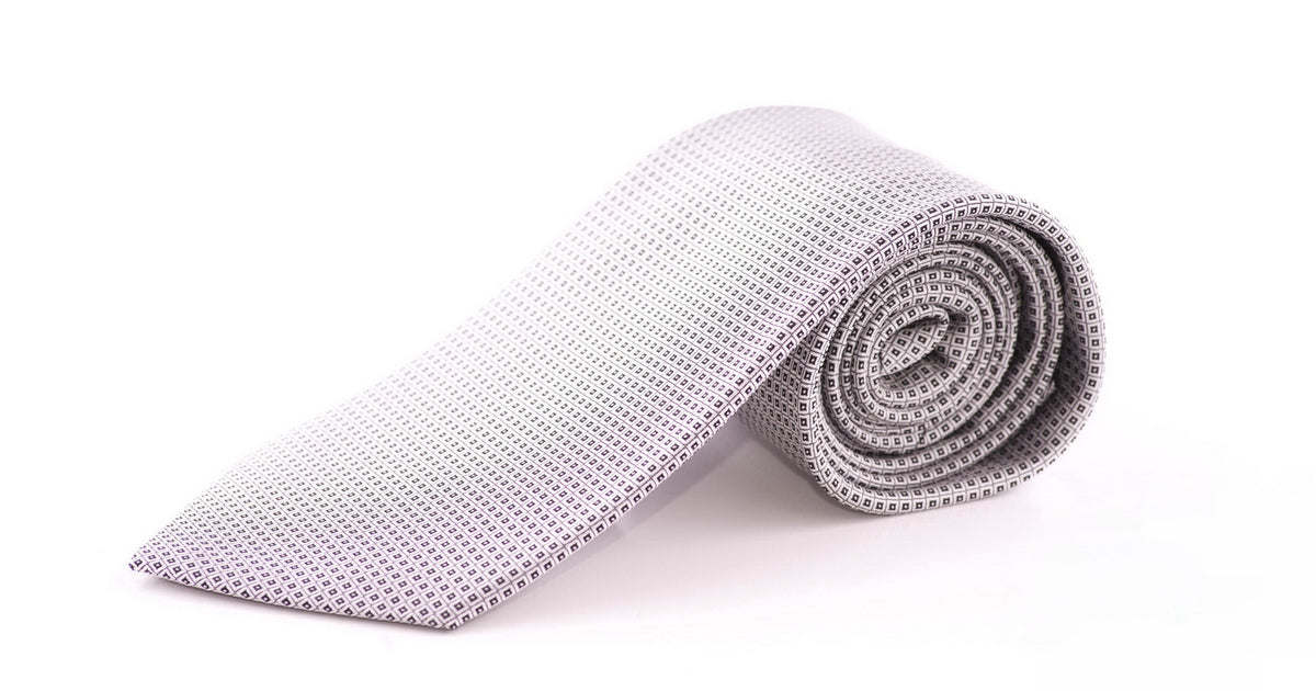 Wedding Tie in Pure Jacquard Woven Silk Handmade in 3 Sizes for Short, Regular & Tall Men