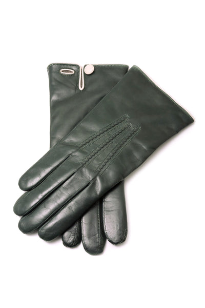 Dark Green Men's Gloves with Button in Lamb Nappa Leather by Fort Belvedere  – Gentleman's Gazette