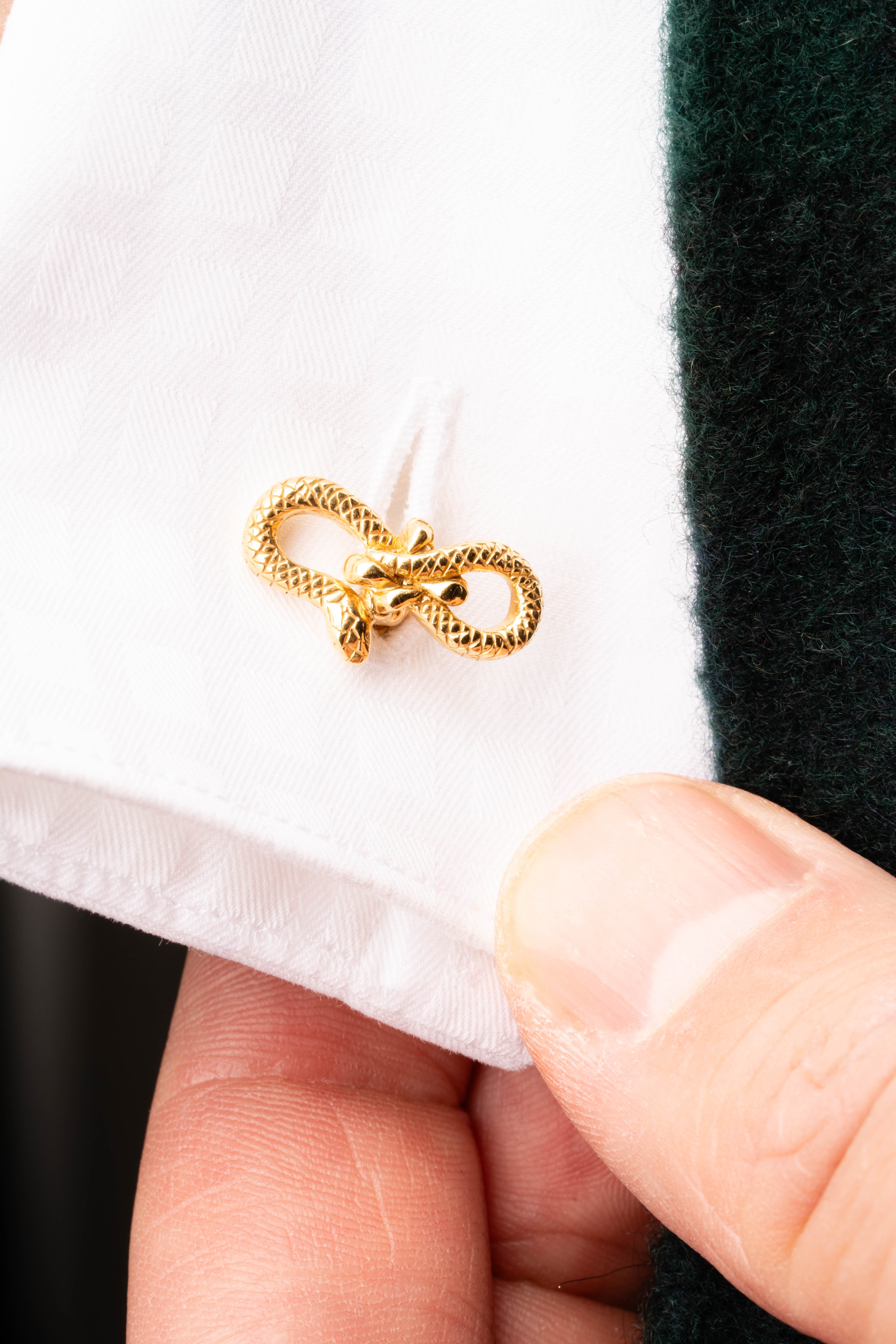 Eagle & Snake Yellow Gold Vermeil Cufflinks – Gentleman's Gazette