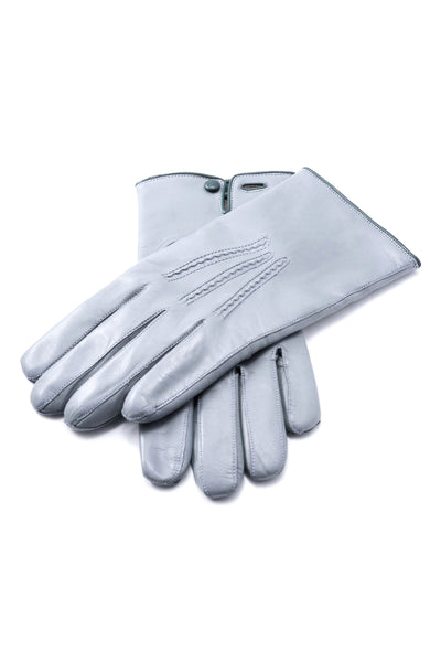 mens dress gloves leather Light Grey Men's with Button in Lamb Nappa by Fort Belvedere 7 filter:Material:100% Cotton Size:8 | US 5 Bold Eye Makeup Washable Leather Grey gloves