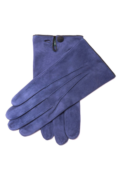 Navy Blue Gray Suede Unlined Men's Leather Gloves with Button by Fort Belvedere Gentleman's Gazette Navy Blue Gray Suede Unlined Men's Leather Gloves with Button by Fort Belvedere Gentleman's Gazette