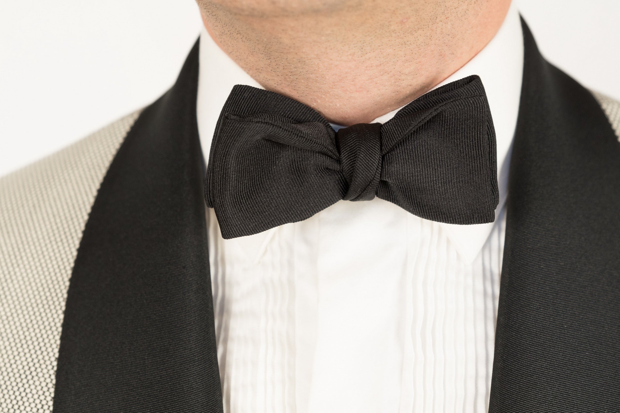 Black Batwing Silk Faille Grosgrain Bow Tie Sized Self Tie Fort black-batwing-silk-faille-grosgrain-bow-tie-sized-self-tie-fort