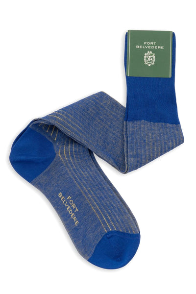 blue and yellow dress socks Men's Royal Blue and Golden Yellow Striped Socks TieMart
