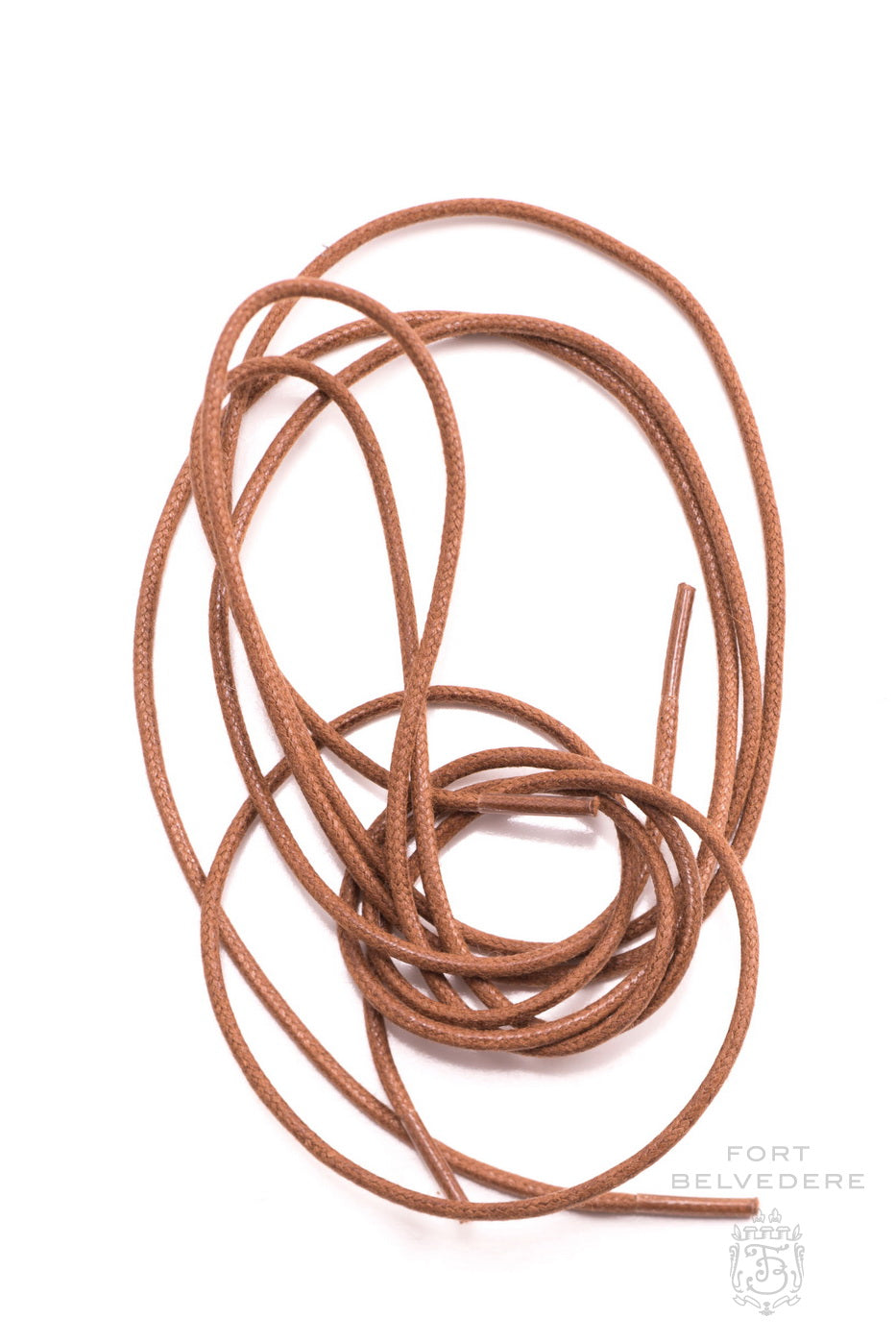 Brown Shoelaces Round Luxury Waxed Cotton Dress Shoe Laces by Fort