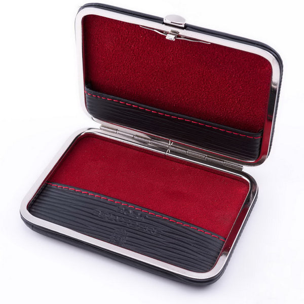 Business Card Case for Men in Black Leather with Red Interior by Fort Belvedere Gentleman's Gazette Business Card Case for Men in Black Leather with Red Interior by Fort Belvedere Gentleman's Gazette