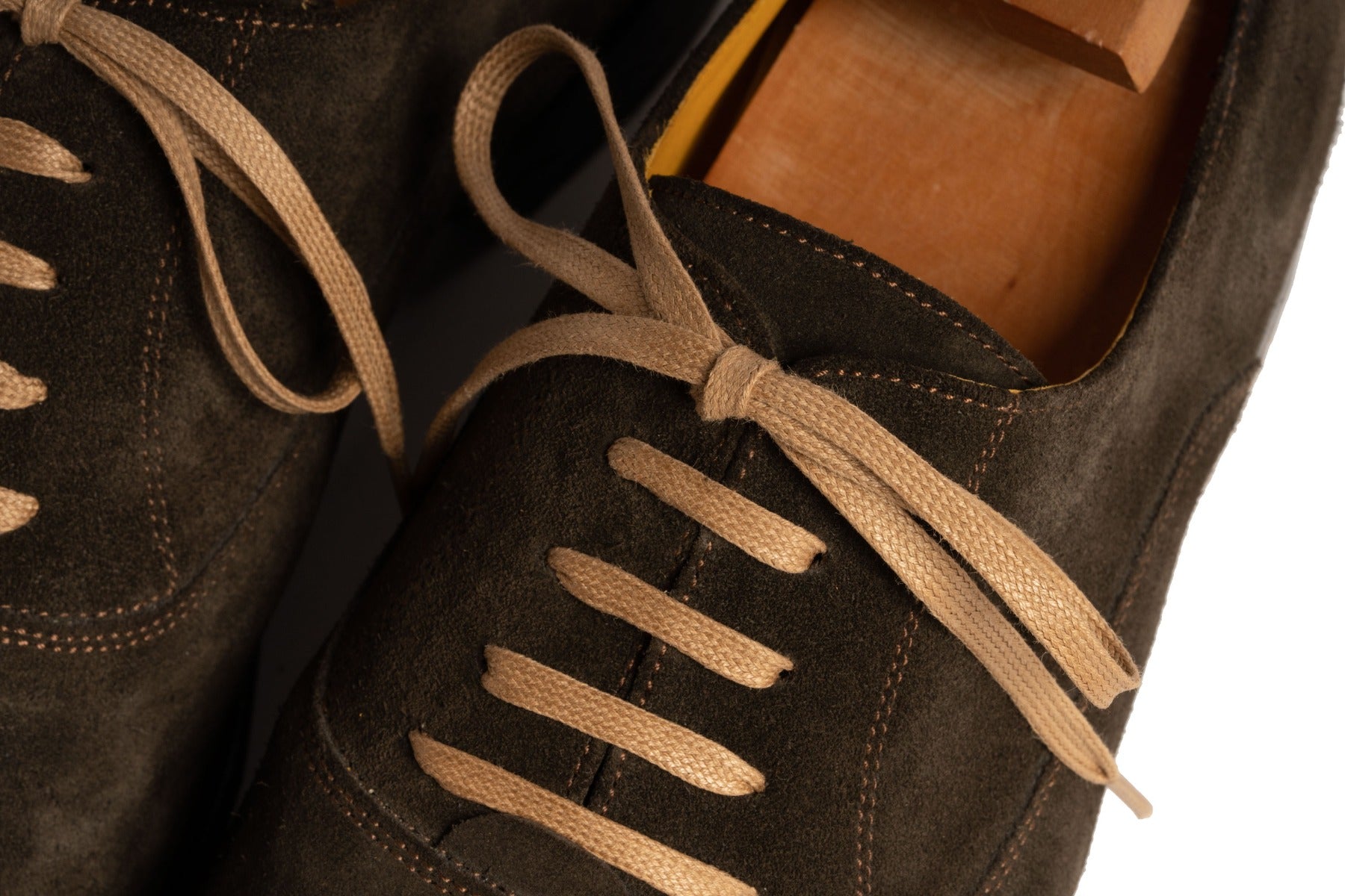 Cookie Brown Shoelaces Flat Waxed Cotton