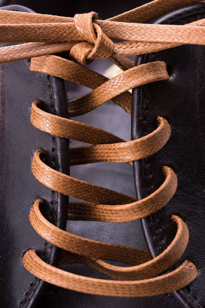 Light Brown Shoelaces Flat Waxed Cotton - Luxury Dress Shoe Laces by Fort Belvedere Gentleman's Gazette Light Brown Shoelaces Flat Waxed Cotton - Luxury Dress Shoe Laces by Fort Belvedere Gentleman's Gazette