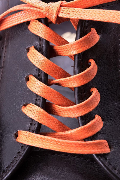 Orange Shoelaces Flat Waxed Cotton - Luxury Dress Shoe Laces by Fort  Belvedere  Gentleman's Gazette