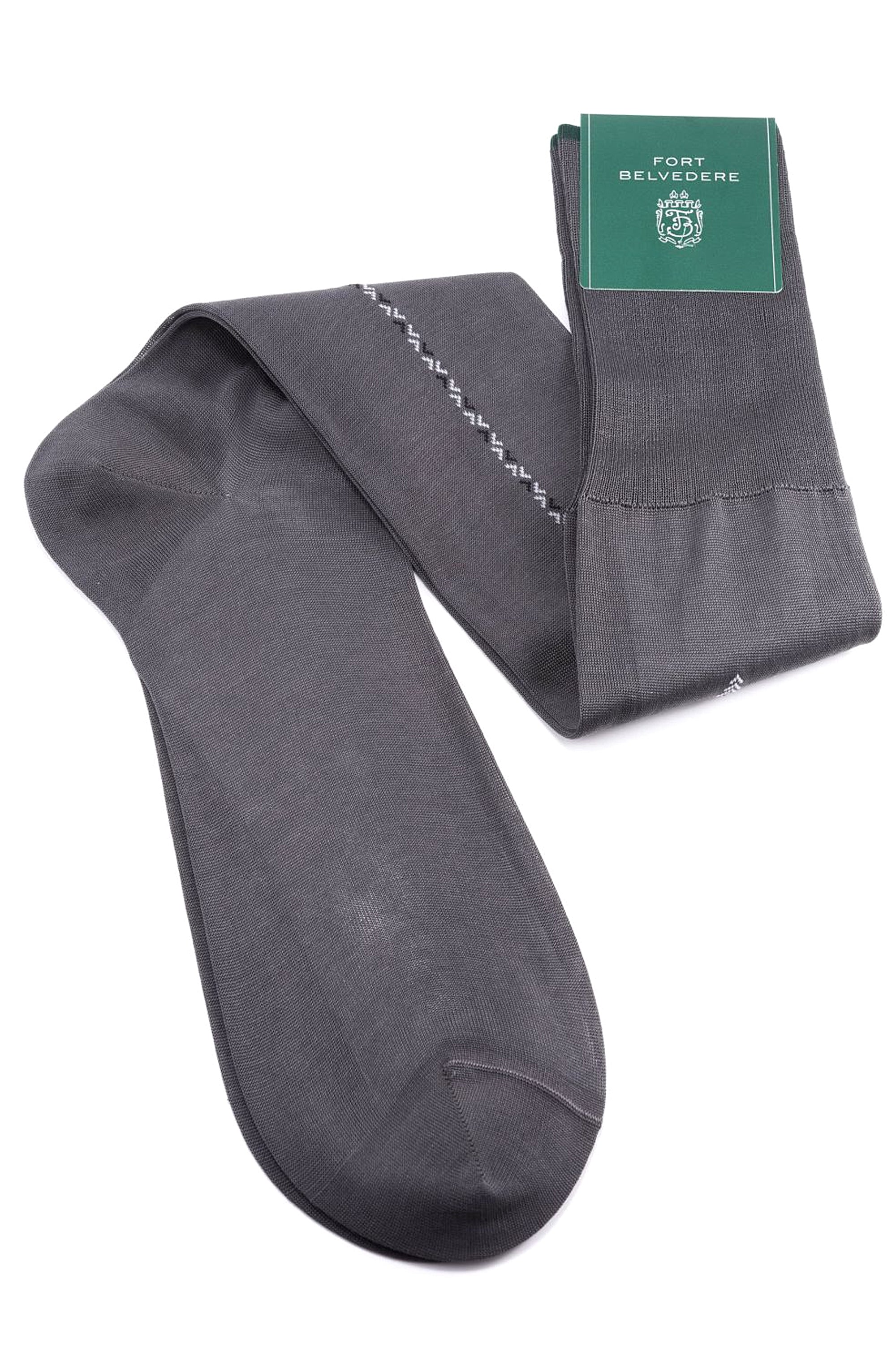 Men's Classic Solid Light Grey Cotton Socks