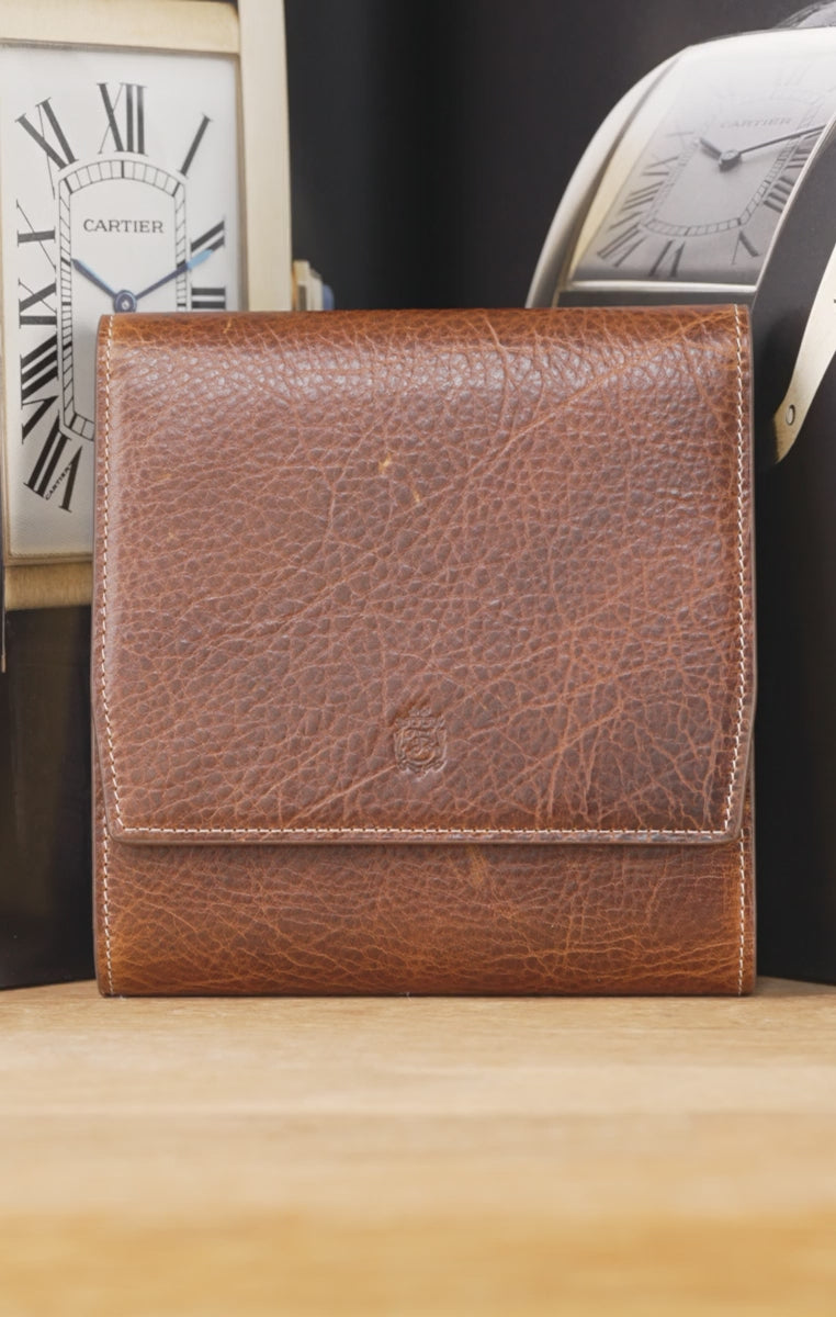 2-Watch Saddle Brown & Sunflower Suede Leather Watch Case