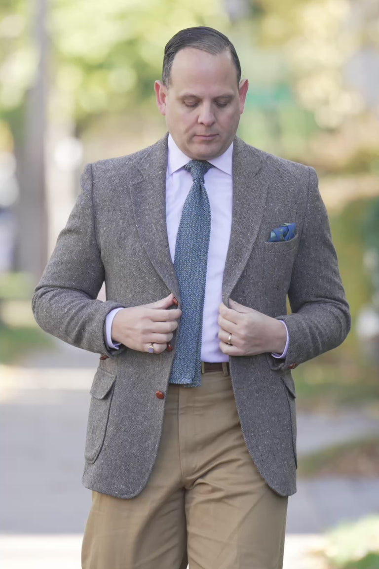 Looping video clips of a silk knit tie