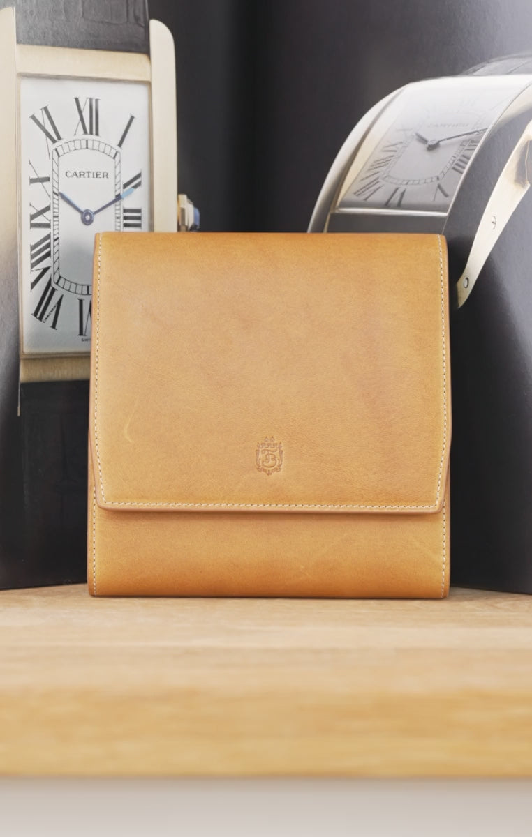 2-Watch Vintage Gold & Sage Green Suede Leather Watch Case