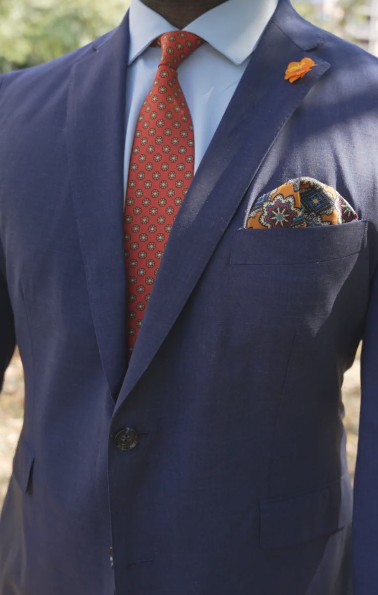 Looping video of models wearing the tie