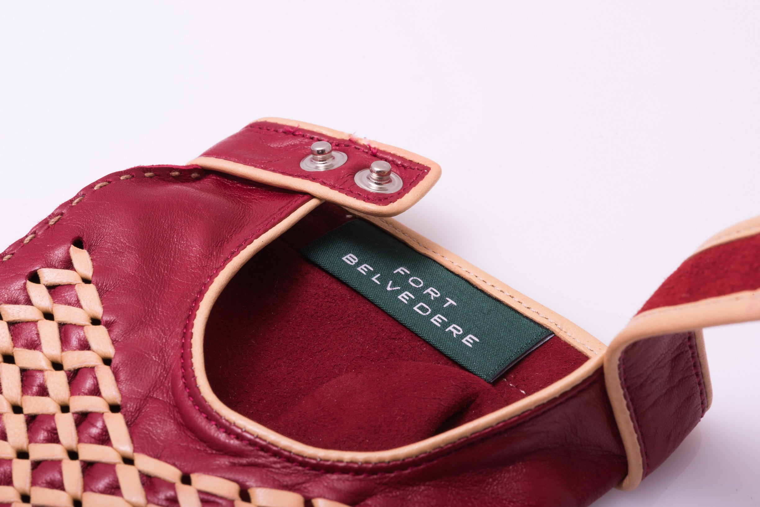 Racing Red & SandDriving Gloves in Nappa Leather Unlined by Fort ...