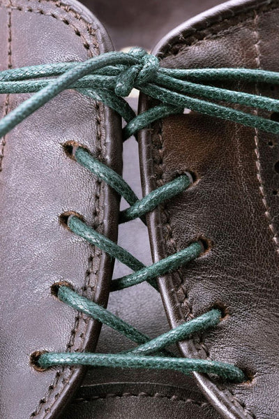 Dark Green Shoelaces Round Luxury Waxed Cotton Dress Shoe Laces by