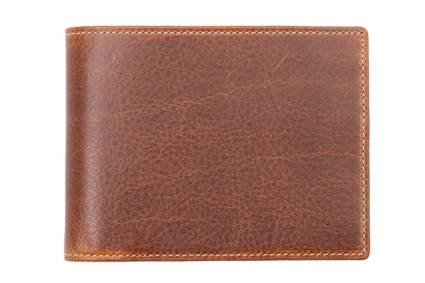 8 Card Slots Saddle Brown Bifold Wallet in Full-Grain Dumont