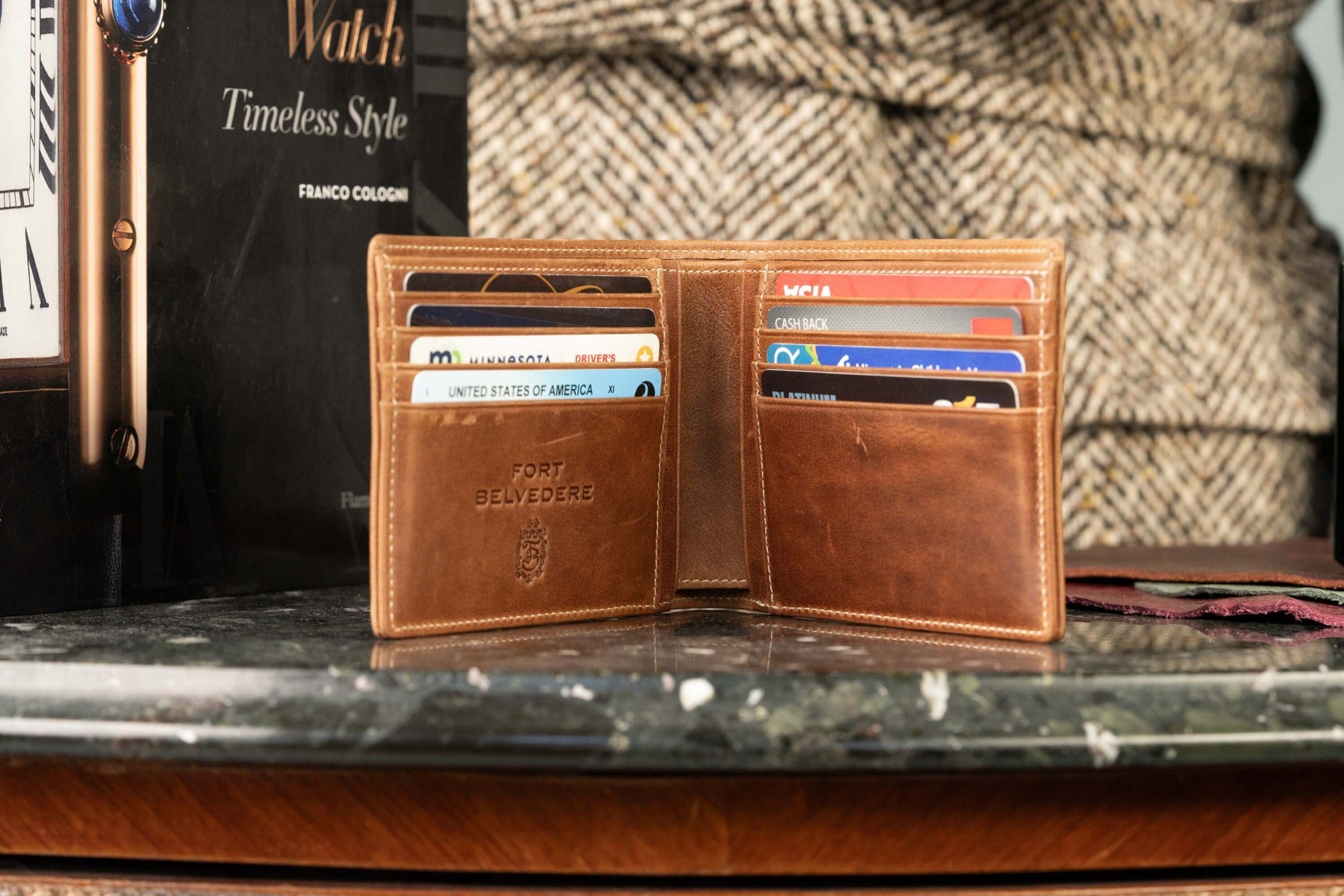 Wealth Ward Brown Bi-folded Wallet