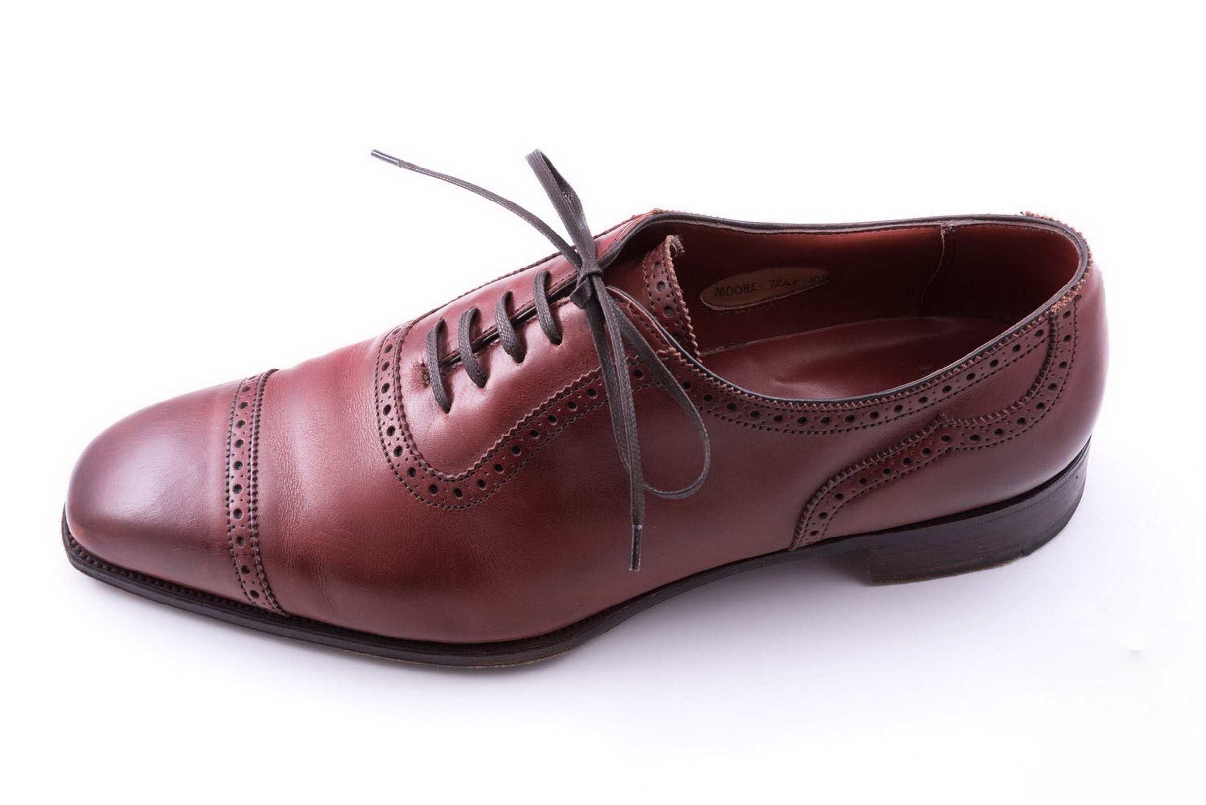Dark Brown Shoelaces Flat Waxed Cotton
